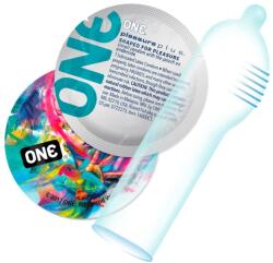 ONE Pleasure Plus - belső bordázatú óvszer (12db) - erotikashow