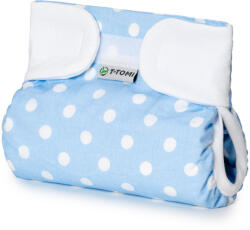 T-TOMI Ortopédiai pamut terpeszpelenka, kék pöttyös (3-6 kg)