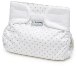 T-TOMI Ortopédiai pamut terpeszpelenka, szürke pöttyök (3kg-ig)