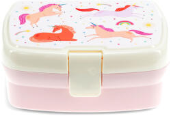 Rex London gyerek uzsonnás doboz kivehető tálcával, BPA mentes, Unikornis