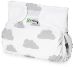 T-TOMI Ortopédiai pamut terpeszpelenka, szürke felhők (3kg-ig)