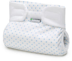 T-TOMI Ortopédiai pamut terpeszpelenka, kék pöttyök (3kg-ig)