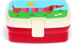 Rex London gyerek uzsonnás doboz kivehető tálcával, BPA mentes, Tacskó