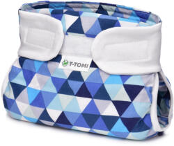 T-TOMI Ortopédiai pamut terpeszpelenka, kék háromszögek (3kg-ig)