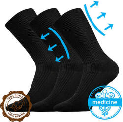 Lonka zokni Zdravan fekete 3 pár 43-45 109587 (109587)