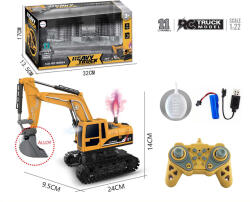 Mamido Távirányítós kotrógép fényekkel, hangokkal és füst-effektusokkal 1: 22 (MT1308) - mamido