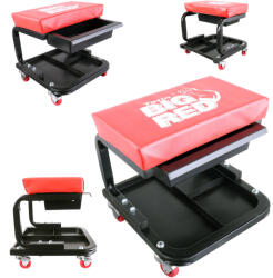 Big Red Műhelyszék szerszámtartóval és fiókkal, golyóscsapágyas kerekekkel Big Red TR6100C