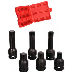 TC Technic Ütvecsavarozó fejek készlete 1/2" (3 rövid, 3 hosszú) M14, M16, M18 TC Technic SS06