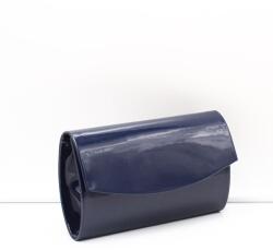 Zellia sötétkék lakk rostbőr alkalmi táska