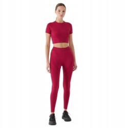 4F Női magas derekú 4F edzőleggings piros méret Xs/s (4FRAW24TFTIF389-60S-XS/S)