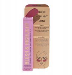 Makeup Revolution Blush & Highlight Stick Rózsaszín és highlighter stift F (5057566659611)