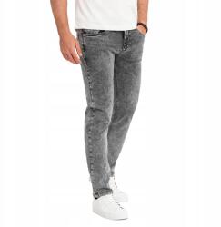 Ombre Férfi farmernadrág, egyenes szabású, koptatott, Size S, 98% pamut (160192)