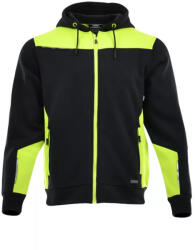 SARA Comfort Plus kapucnis pulóver fekete sárga színben (DT-SARA-1-35-620-25-27-2XL)