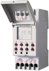 GAO 5000H Időkapcsoló, digitális, heti, DIN sínre 2 modulos (0505374555) (5000H)