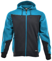 SARA Comfort Plus kapucnis pulóver fekete petrolkék színben (DT-SARA-1-35-620-80-25-2XL)