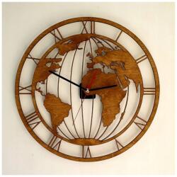 Wisan Modern falióra ébenfa térkép 50x50cm étkező nappaliba Ajándék (AWCUS018H)