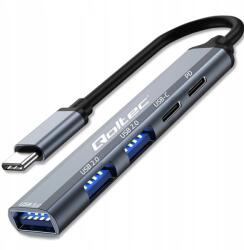 Qoltec Hub Usb-c adapter 3.1 5in1 Usb-c Pd Usb-c 2x Usb 2.0 Usb 3.0 (53790)