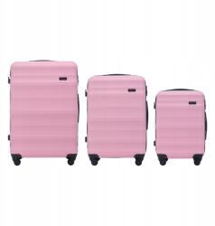 Wings 4 kerekű bőrönd szett strapabíró Wings utazópoggyász szett (VULT01-3KPL-PINK)