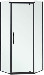 Leziter Celtic 90x90 cm ötszögletű zuhanykabin tálca nélkül fekete (LC-061106) - moretti