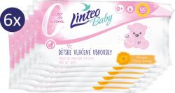 Linteo Baby nedves törlőkendő, 6x120db, körömvirágos tejsavó-kivonattal