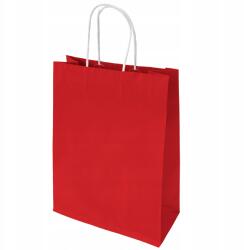 Allbag 10 darabos készlet Piros Papír Szatyor 180x80x220 mm Premium Ajándékokhoz