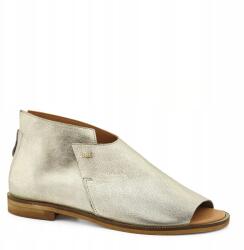 Bravo Moda Arany bőr szandál open toe lapos sarok 35-ös (E1974 Złoty Grid 35)