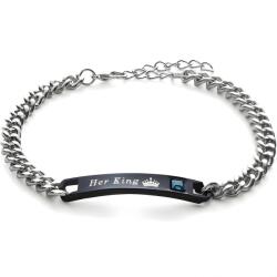 HARAHU Brățară HK-38981 - Argintie / 21, 5 + 5cm KP38981