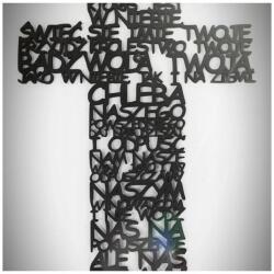 Wisan Modern kép nappali étkezőbe Parancsolatok Keresztje fekete 70x50cm (AWCUS006A)