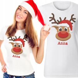Wyczaruj Prezent B Női Karácsonyi Póló Rénszarvas Névvel Mikulás Ajándék L (RENIFER IMIĘ MIKOŁAJKI ŚWIĘTA BOŻE NARODZENIA)