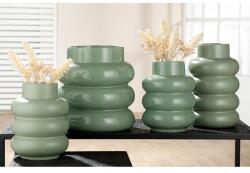  Gyűrűs formájú zöld színű exkluzív kerámia váza 20cm Rim