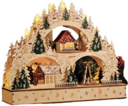 Wagner Home Karácsonyi LED-es fa dekoráció, forgó piramissal (WH-KARACSONYI-LED-ES-FA-DEKORACIO-FORGO-PIRAMISSSAL)