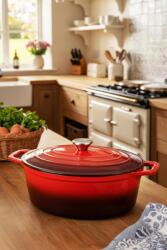 Carl Schmidt Sohn Öntöttvas sütőedény fedővel Xanten 36 x 22 cm piros (CS-070052)