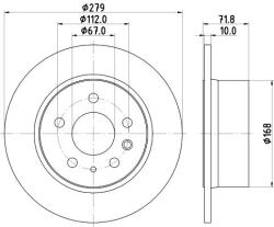 MINTEX féktárcsa MINTEX MDC35 for MERCEDES-BENZ (MDC35)