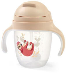 BabyOno szilikonos szívószálas itatópohár súlyozott szívószállal - bézs (488267)