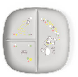 Chicco 3-részes tányér - szürke (690727)