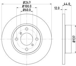 MINTEX féktárcsa MINTEX MDC1490 for OPEL, VAUXHALL (MDC1490)