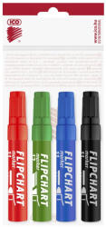  Flipchart marker készlet vízbázisú 1-4mm, vágott Artip 12, 4 klf. szín
