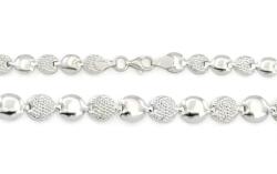 Ezüst karkötő préselt körös mintával