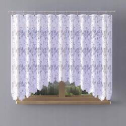 Wisan Modern jacquard függöny fehér virágmintás Morea A144 330x160cm (AWA14400)