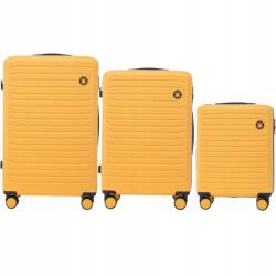 Wings 3 darabos Abs bőrönd szett robusztus utazótáska 4 kerékkel Wings (CT01-3KPL-YELLOW)