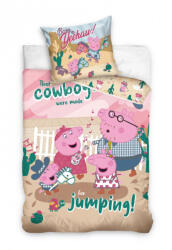 Peppa malac Cowboy ágyneműhuzat 140×200cm, 70×90 cm (CBX211051PPA) - oliviashop