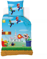  Super Mario Level ágyneműhuzat 140×200cm, 70×90 cm (CBX230622MARIO) - oliviashop