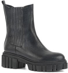 Bravo Moda Fekete bebújós bokacsizma, bőr, Size 39 (E2352 Czarna Skóra 39)