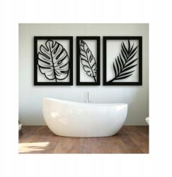 Wisan Modern nagy kép Levelek 3 elem ébenfa 160x100cm hálószoba nappali (AWCUS016G)