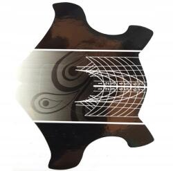 JafraNails Sablonok/formák Rája Fekete 100 db (SZAB100)