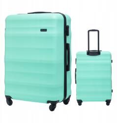 Wings Nagy méretű bőrönd 4 keréken, strapabíró XXL utazóbőrönd ABS-ből Wings keményfalú (VULT01-L-L.GREEN)