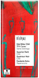 VIVANI Ciocolata bio amaruie cu cacao 70% si chili, 80 g