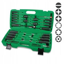 TOPTUL Csavarhúzó, Bit És Racsnis Csavarhúzó Készlet Mágneses Hex Ph Pz Sl Torx 58 Db Toptul (GAAI5801)