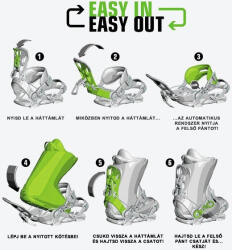 SP Core green snowboard kötés hátsó belépős
