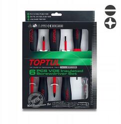 TOPTUL Szigetelt Csavarhúzó Készlet 6 Db 1000V Villanyszerelő Csavarhúzók Toptul (GAAE0612)